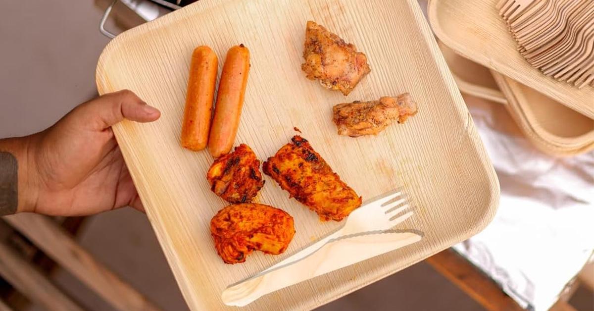 eco-friendly disposable plates and utensils