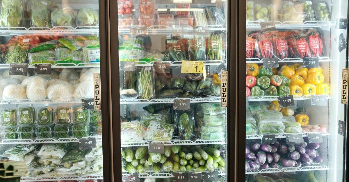 Cold food storage at the grocery store