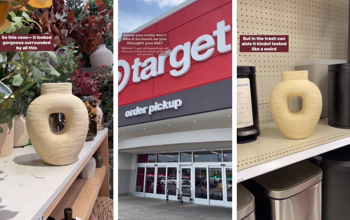 images of vase at Target in different aisles