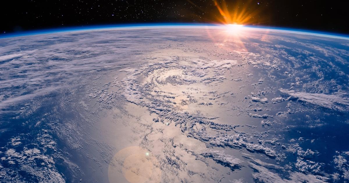 View of Earth from satellite 
