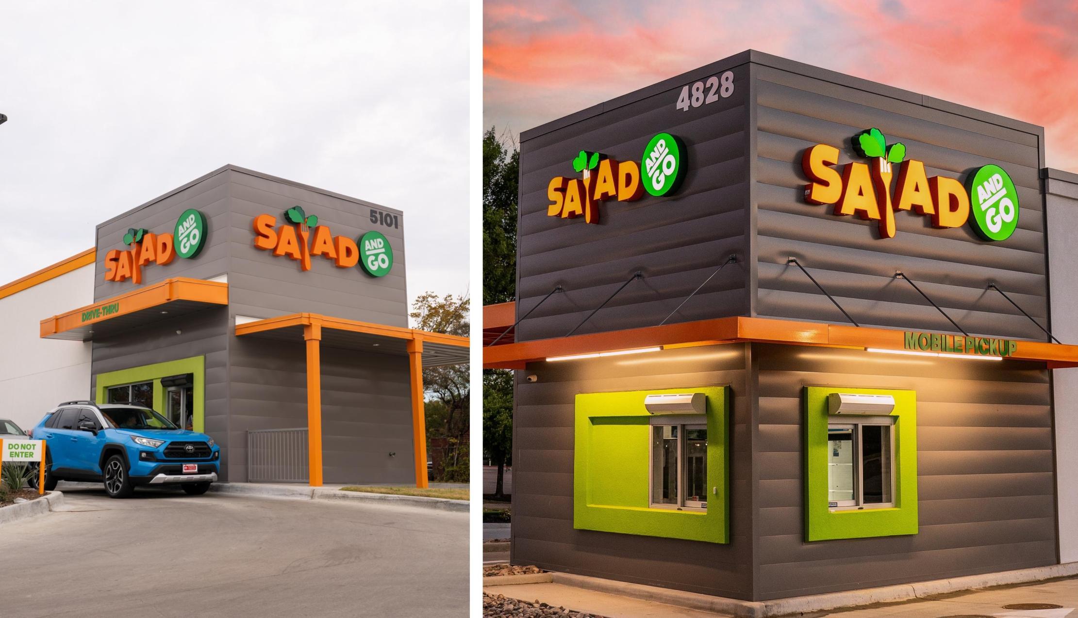 Two Salad And Go locations are pictured.
