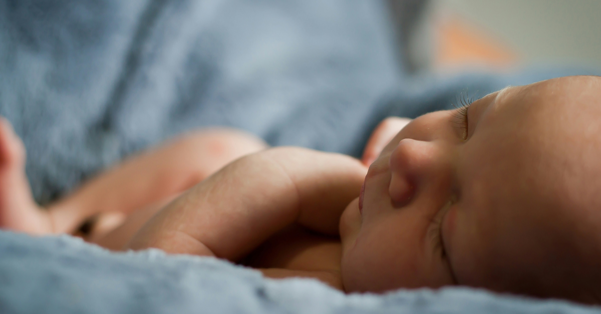 Closeup of a newborn baby