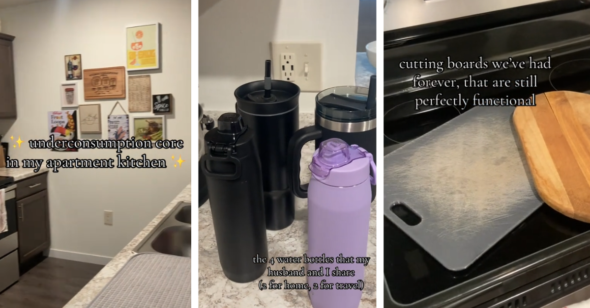Woman shows off how she uses underconsumption core in her kitchen