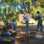 The team preps the solar accessories while Ned Ryan Doyle films